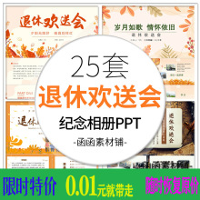 纪念ppt退休电子版模板企业素材老师相册人员退休职工同事欢送会