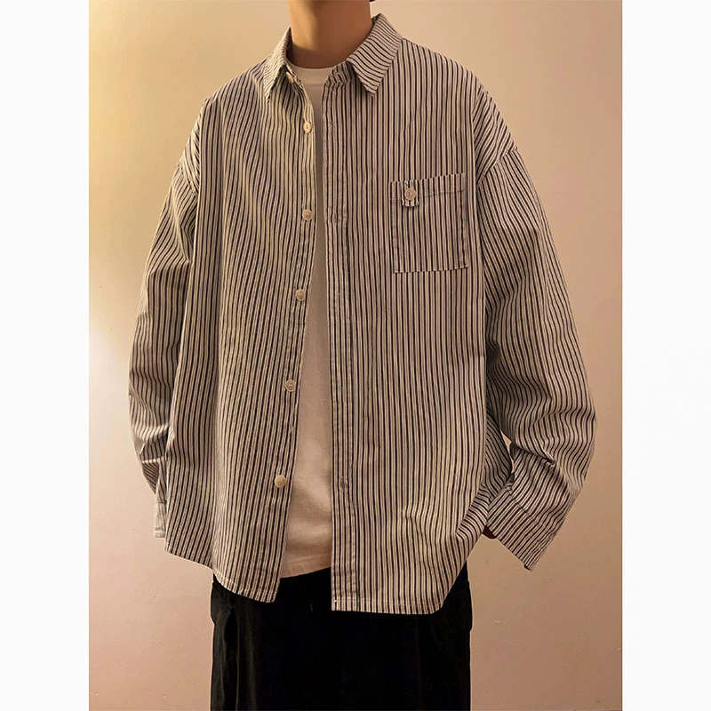 Autumn Japanese retro trend shirt for leisure, oversize