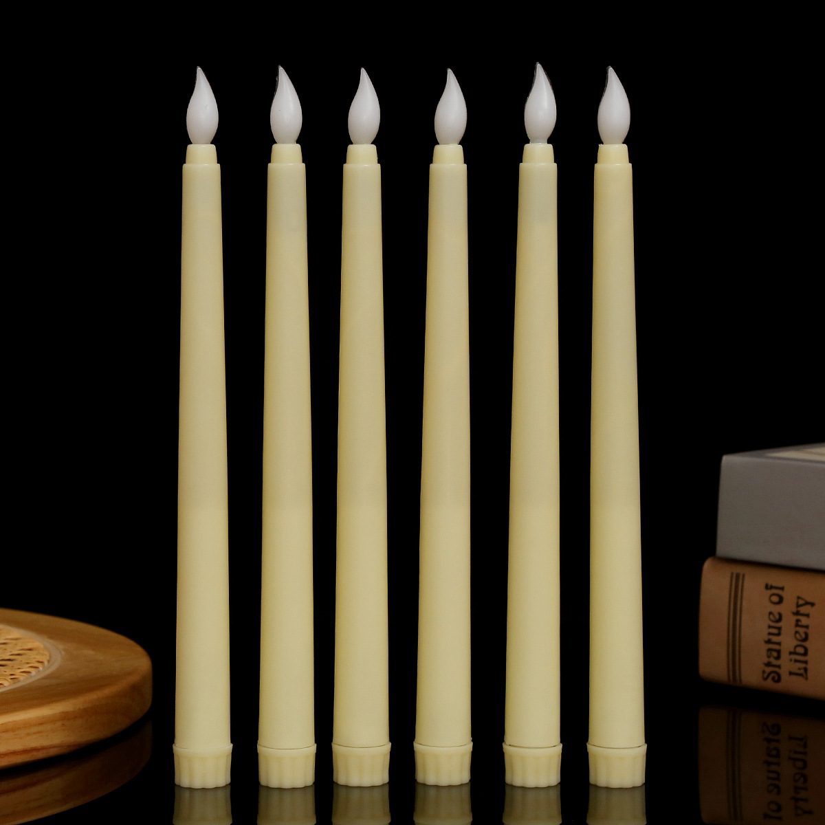 Flame head, smooth ivory white, one piece (no remote control)