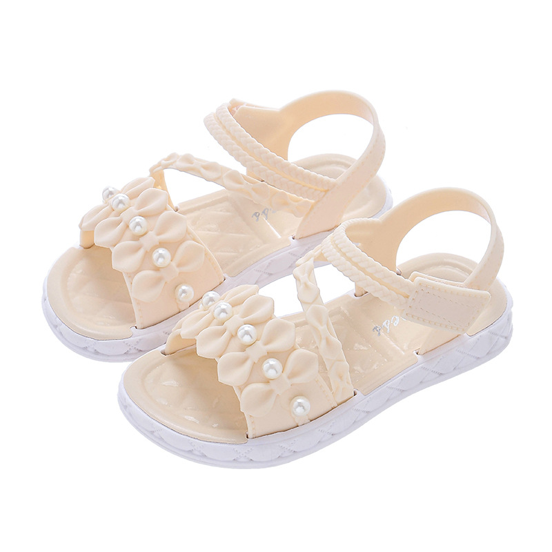 Sandalias para niñas para bebés de verano antideslizante para niñas estudiantes princesa fábrica directa al por mayor comercio exterior fondo suave