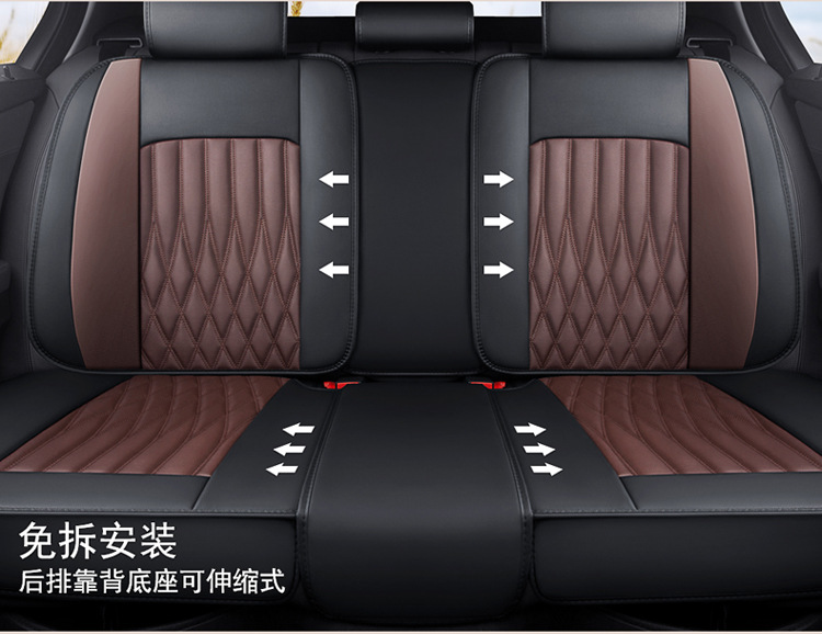 2024 New Model Full-Surround Unicorn Full-Leather Car Seat Cushion, All-Season Universal Seat Cover, Seat Pad, Amazon Cross-Border