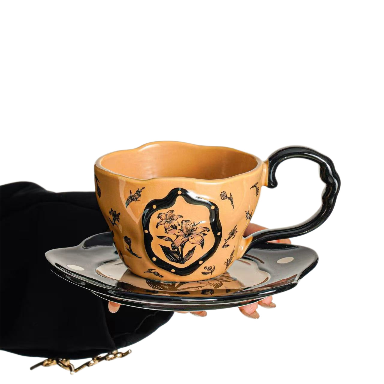 Transfronterizos para tazas de café medievales, tazas de cerámica de alta calidad, tazas de agua caseras, regalos de mano