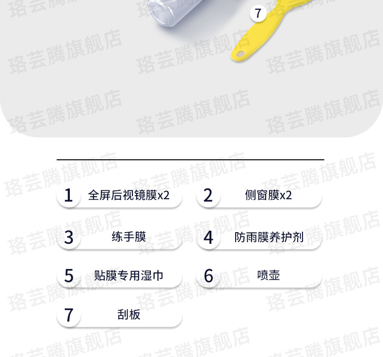 Car Rearview Mirror Anti-Rain Film Waterproof Mirror Glass Anti-Fog