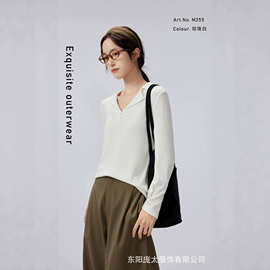 2026针织长袖打底衫女春秋修身翻领内搭纯色显瘦百搭通勤上衣