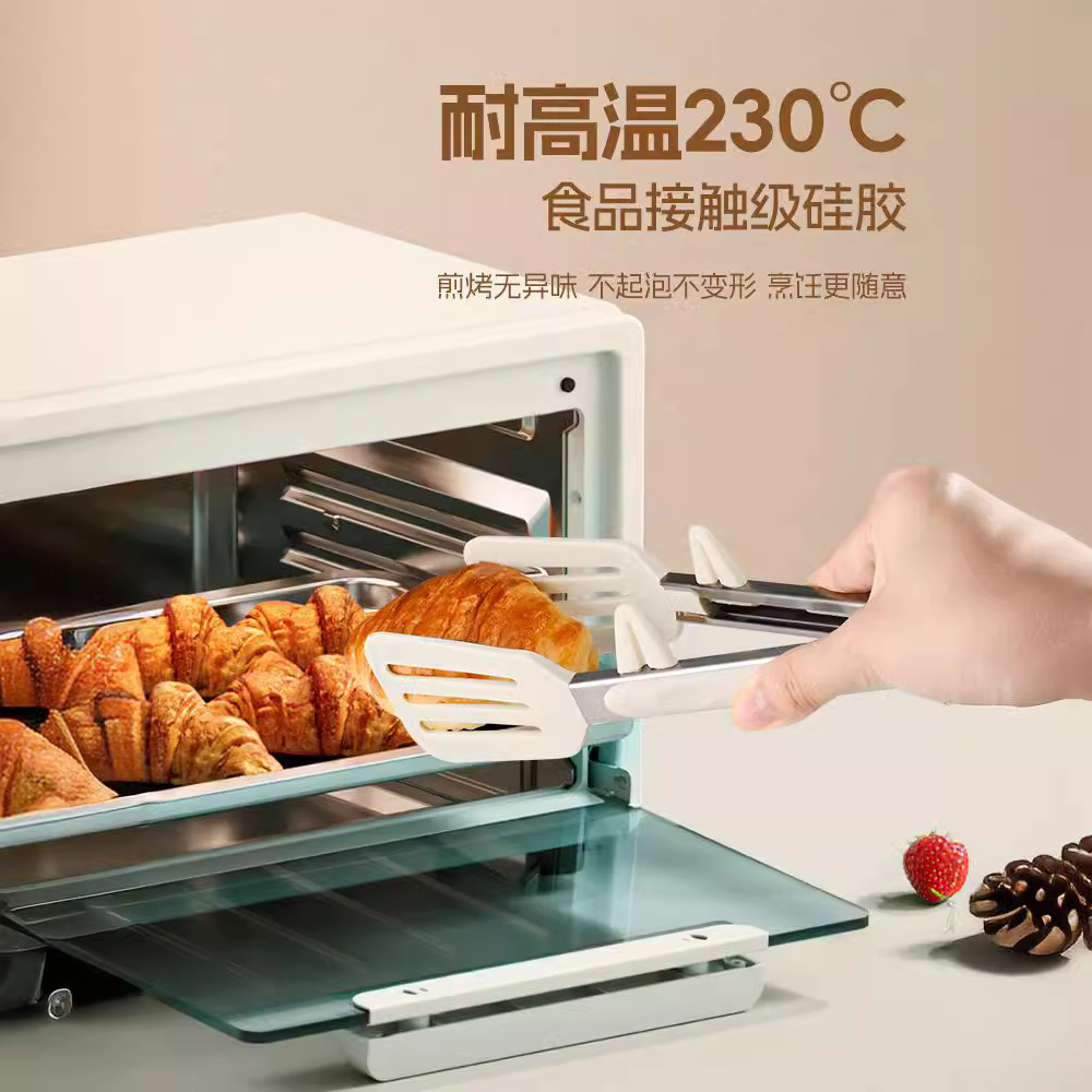 Clips de alimentos al aire libre clips de pan de silicona clips de barbacoa de acero inoxidable clips de filete clips de barbacoa anti-escaldado clips de alimentos