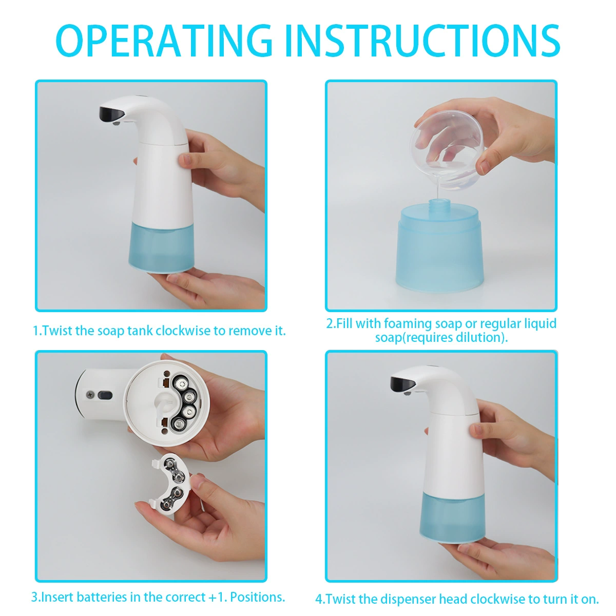 Automatic dynamic induction soap for hands, antibacterial spray, hand sanitizer from foam