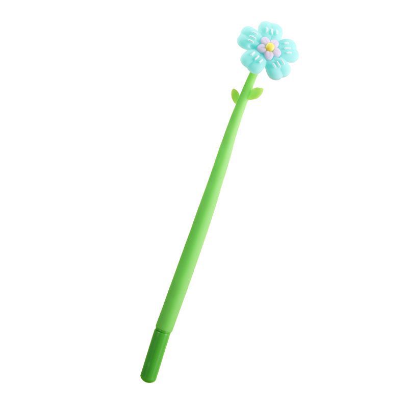 Bolígrafo de góner de color de flores, estudiante de alto valor, forma de flor pequeña, bolígrafo de firma lindo, bolígrafo de agua negro, papelería