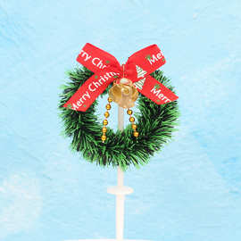 Christmas Wreath Cake Topper  Decoration圣诞草圈蛋糕装饰插件