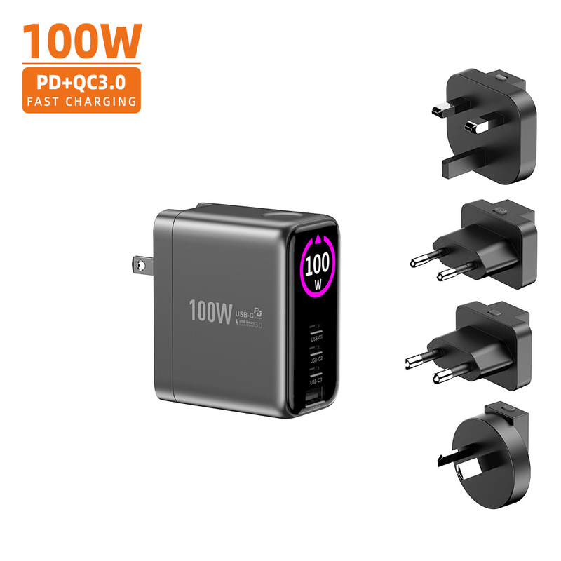 100W Charger Multi-Purpose Charging Head Universal Fast Charging Flash Charging Charging Head Smart Ai Charger 2C1A