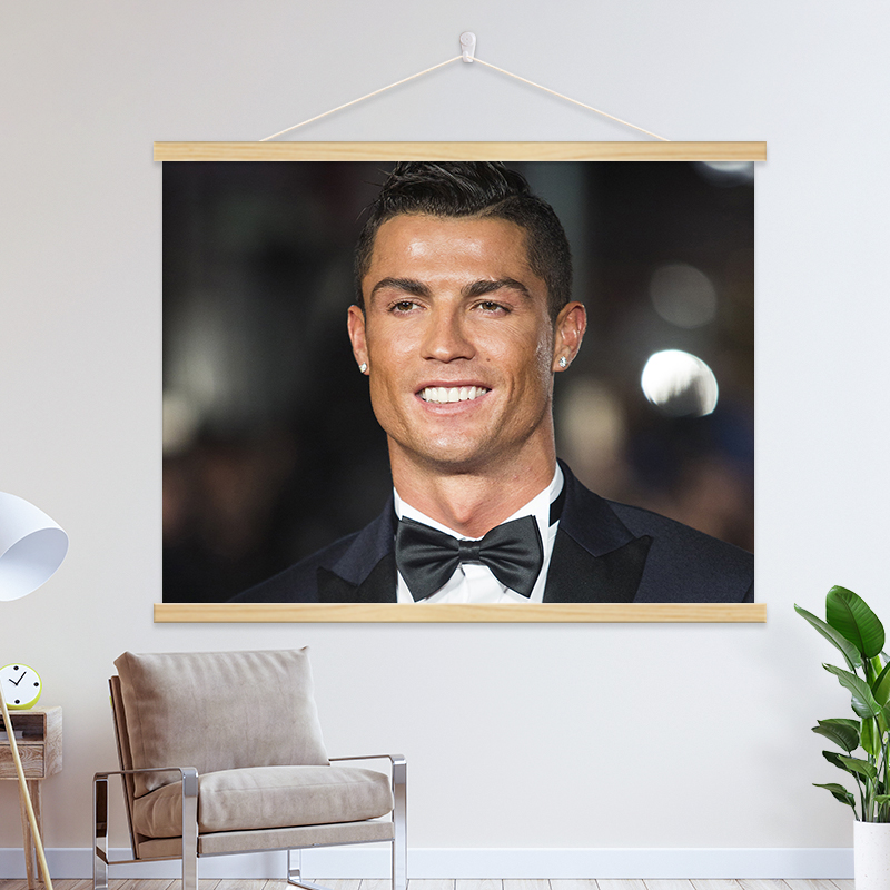 Copa del Mundo de Ronaldo Carteles de pared Decorativa Pintura Temática de Fútbol Estrellas Roll Colgar Pintura Dormitorio Habitación Mayorista