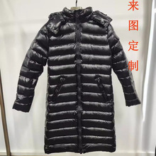 服装厂订单生产女装羽绒长大衣(外套 哑光质感 ) 90羽绒服定 制