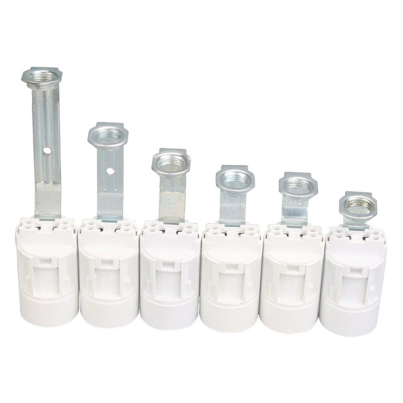 Патрон для лампы E14, пластиковый, с железным кронштейном, высота 25-64 мм, резьба M10, полный комплект, светильники