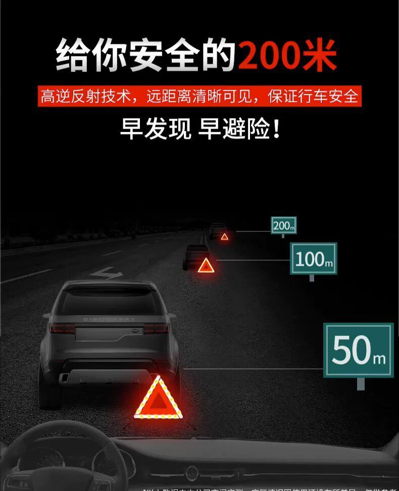 Car Tripod Warning Sign Triangle Stand Parking Fault Reflective Vehicle Safety Support Bracket