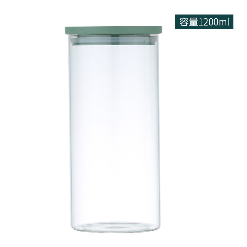Frascos Redondos Sellados de Borosilicato de Alta Calidad al por Mayor, Frascos de Vidrio Transparentes para Almacenamiento, Frascos para Conservar Té Fresco, Frascos para Almacenar Granos y Dulces
