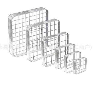 In-Stock 6-Piece Set of Transparent Acrylic Silicone Stamping Blocks with Grid Rectangular Handles for DIY Stamps and Journaling