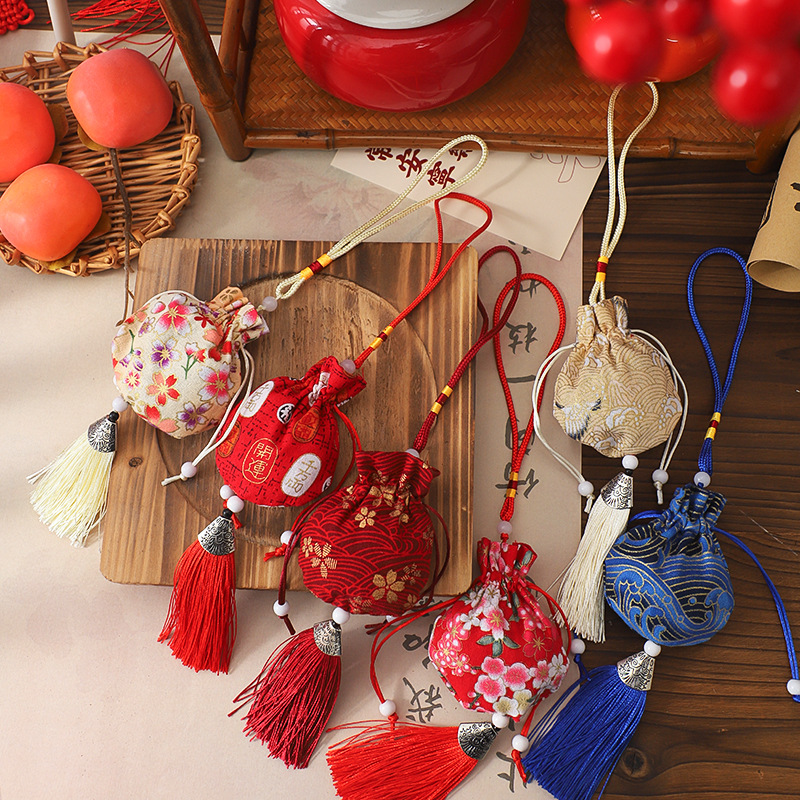 Nuevos productos de flores de Año Nuevo de siete colores de cordier, material de combinación de bolsas de bendición, accesorios de barril de bendición hechos a mano, materiales de flores DIY