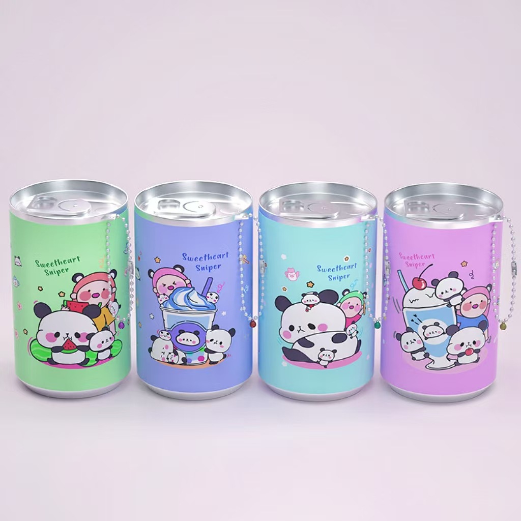 Estudiante lindo creativo mini juguetes llevar Coca-Cola enlatado toallitas desechables latas no tejidas mojadas