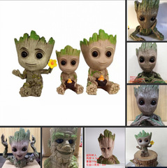 ブラジルの木の植木鉢の木の人bbグルートの子供の小さい木の人の小さい金は花の鳥の巣を持ちます。