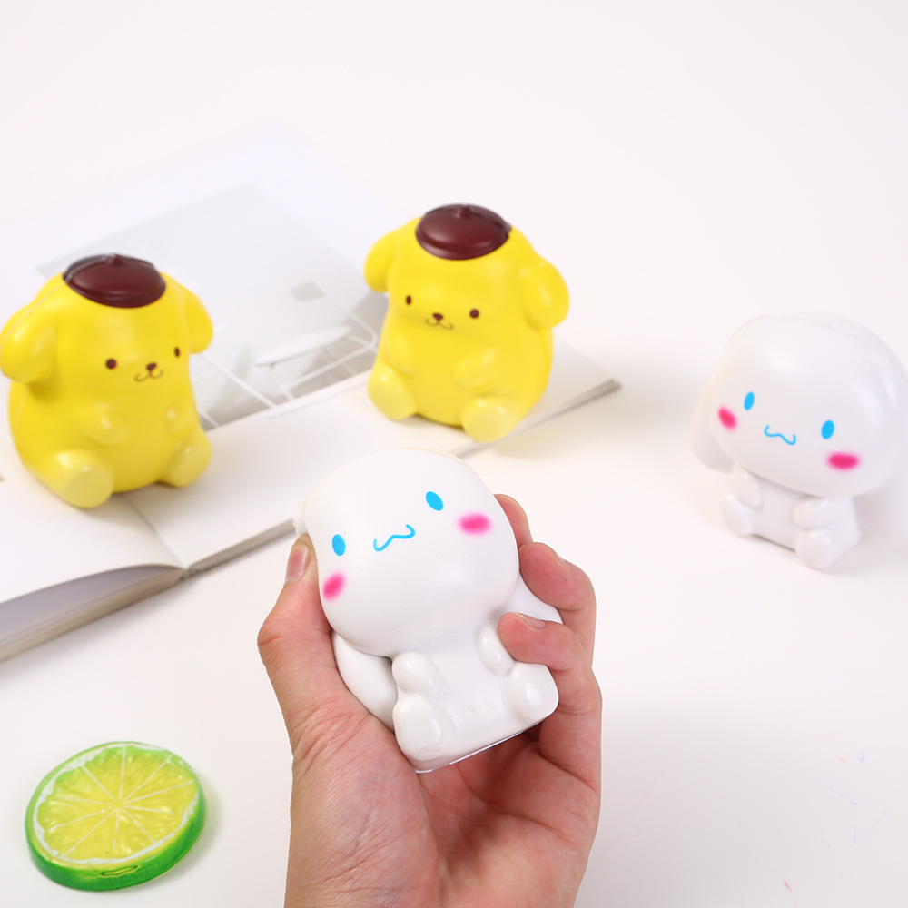 Muñecas de descompresión personalizadas PU muñecas de rebote lento pellizco Le muñeca descompresión Lomi adornos muñecas de perro de jade Gui muñeca hecha a mano