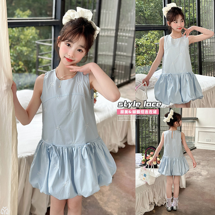Girls' Bud Skirt Summer Dress 2025 New Style Girls' Summer Princess Dress Children's Summer Thin Dress