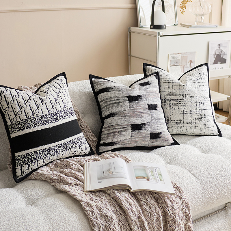 Inswind almohada lujoso simple y moderno sofá suave cojín de sala de estar almohada cuadrada modelo de sala de hotel almohada funda de almohada