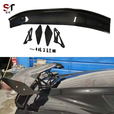 Suitable for Chevrolet Corvette C7 Carbon Fiber Rear Wing Apr Style Spoiler Modified Fixed Wing Car Accessories
