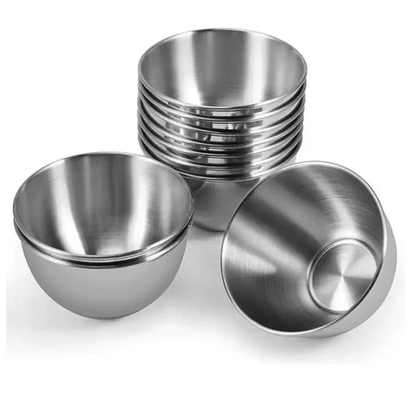 不锈钢蘸料小碗金色蘸酱碗调味碟寿司蘸碗酱料杯果酱碗家用儿童厨