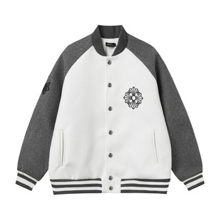 24 New Autumn and Winter Jackets with Cross Stitching Leather Jackets and Baseball Uniforms for Men and Women
