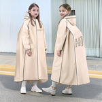 儿童雨衣男女孩长款全身防暴雨初中小学生自行车上学专用大童雨披