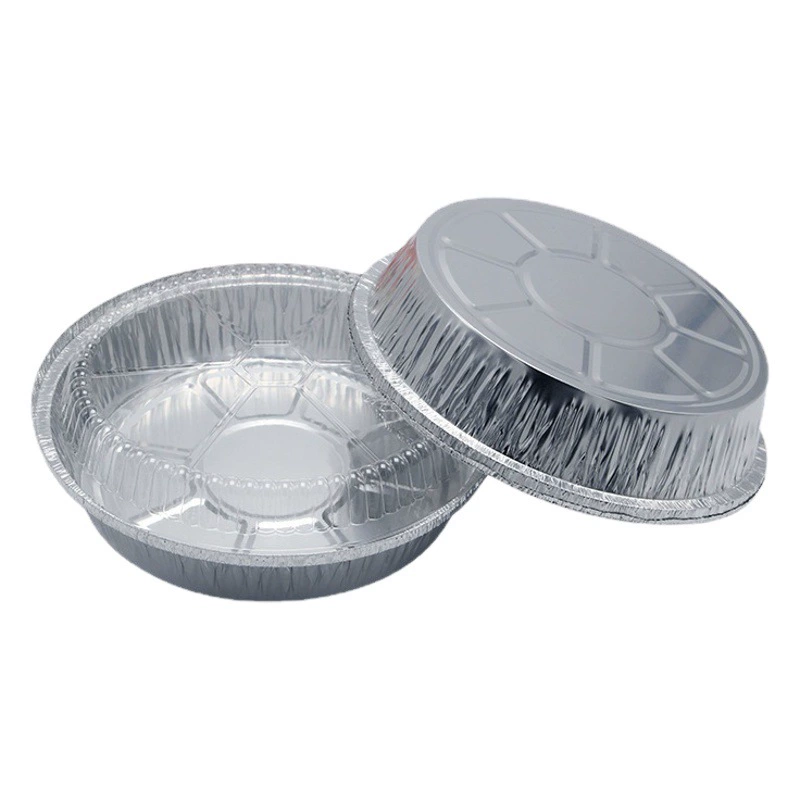 Одноразовые Олово Бумажный Шар Круглый Фритюрница Специальная Бумажная Коробка Олова Коробка Обеда Алюминиевой Фольги Упаковочная Коробка На Вынос Выпечки Торта
