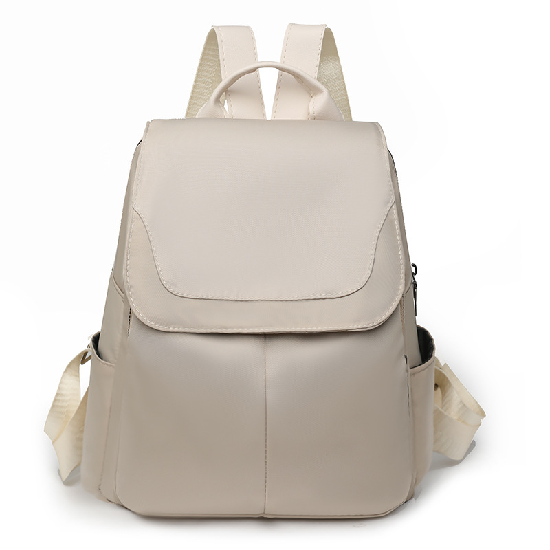 Mochila de tela Oxford para mujer 2024 nueva moda moda color sólido pu gran capacidad mochila escolar para estudiantes mochila de viaje para mujer