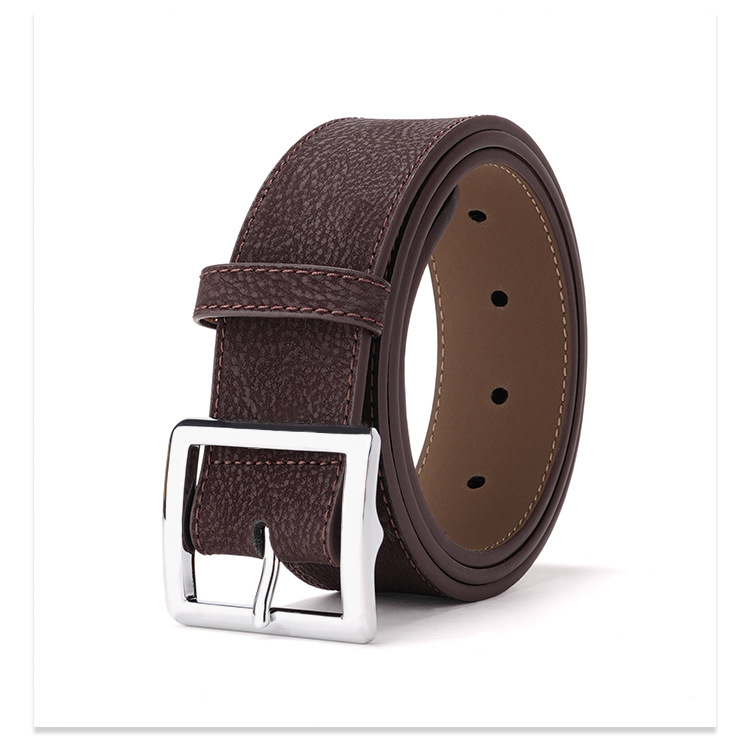 Neuer, vielseitiger Gürtel mit Dornschließe im schlichten Stil für Jeans und Kleider, strukturiertes Design mit gekreuztem Rand, ausgewählte Damengürtel_voghion.com