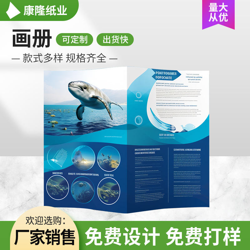 画册设计公司产品折页说明书画册印刷彩色图册宣传单海报打印批发