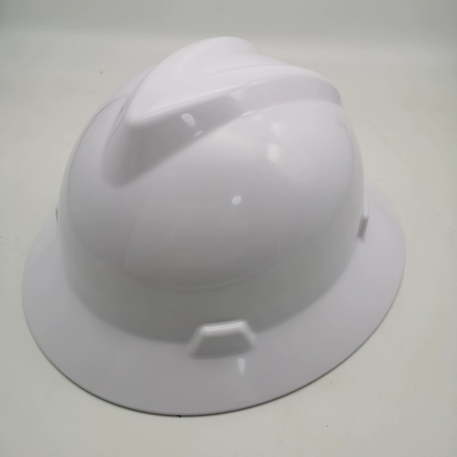 Полными полями шляпа широкополыми пластиковый шлем безопасности шлем с большими полями Белый V-Топ Ручка США стандартная сертификация экспорт 6 часов подвеска