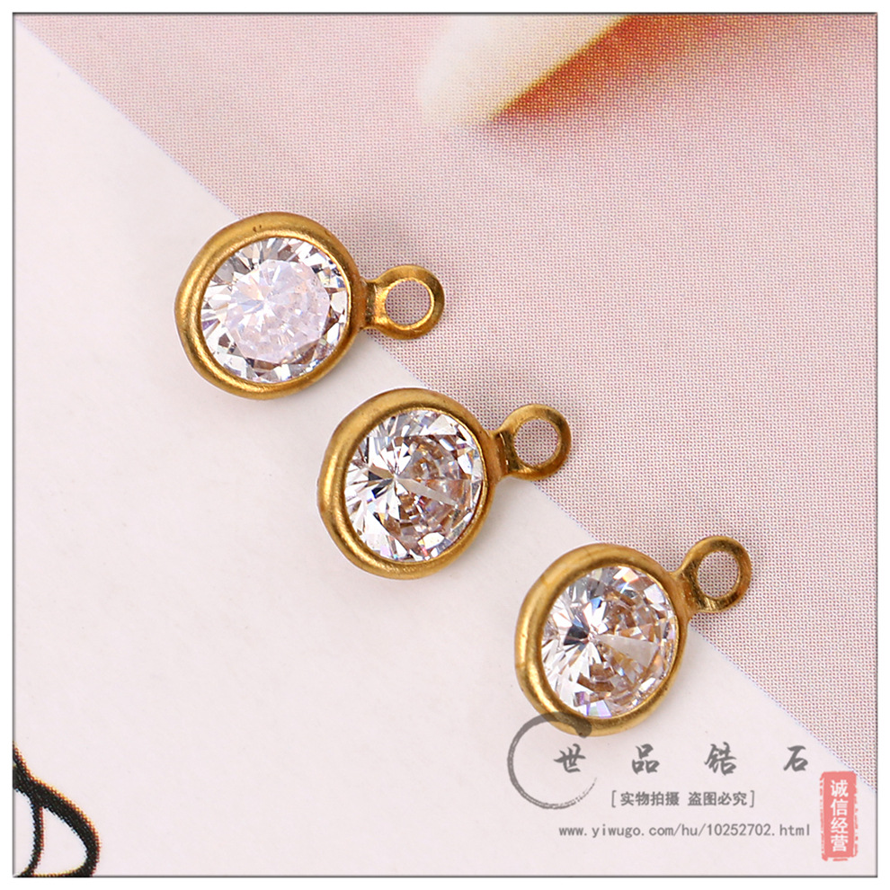 Copper accessories with zircon