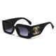 New Small Frame Square Fashion Sunglasses for Women European and American Versatile Export Thick Leg Personalized Metal Accessories Sunglasses 8973