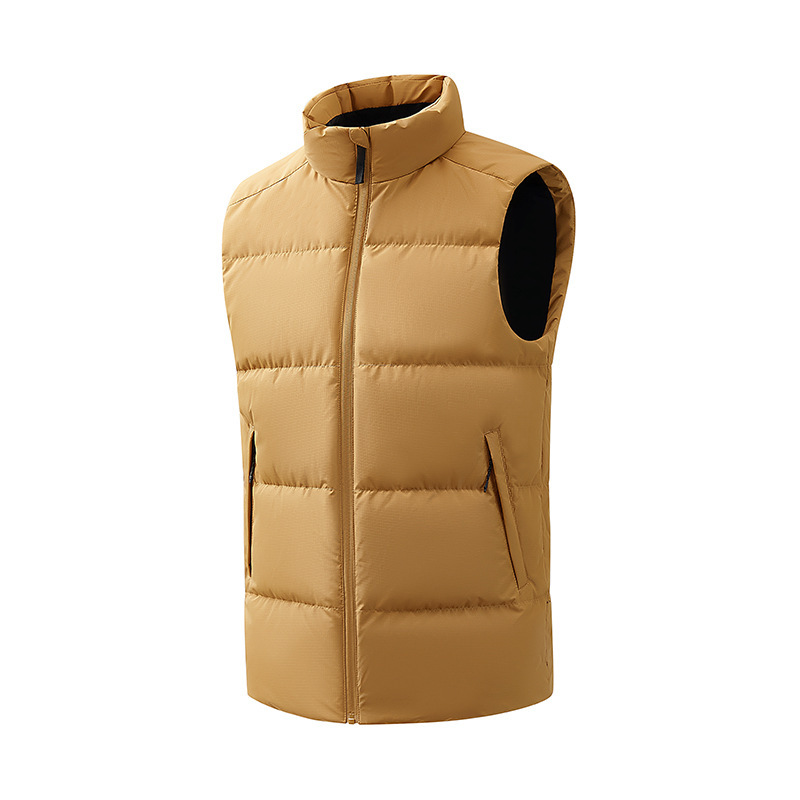 Cross-Border Export New National Standard 80 down Winter down Vest Men's Graphene Warm Casual Light down Vest Plus