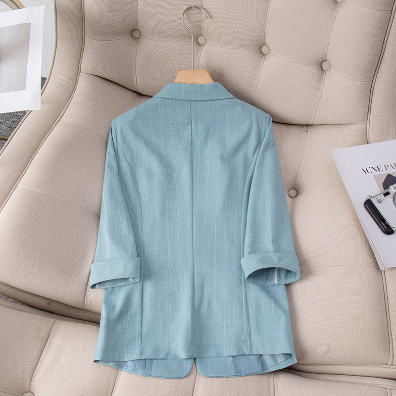 Spring autumn khaki fashionable fitted classic suit jacket