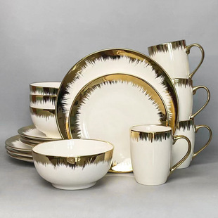 Simple Household Daily-use Creative Phnom Penh Ceramic Tableware Plate Steak Plate Neat Plate Dispise Plate Breakfast Plate