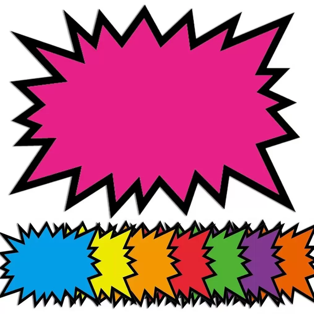 中号荧光爆炸贴 彩色标价签标价牌 POP广告纸促销活动价格牌批发