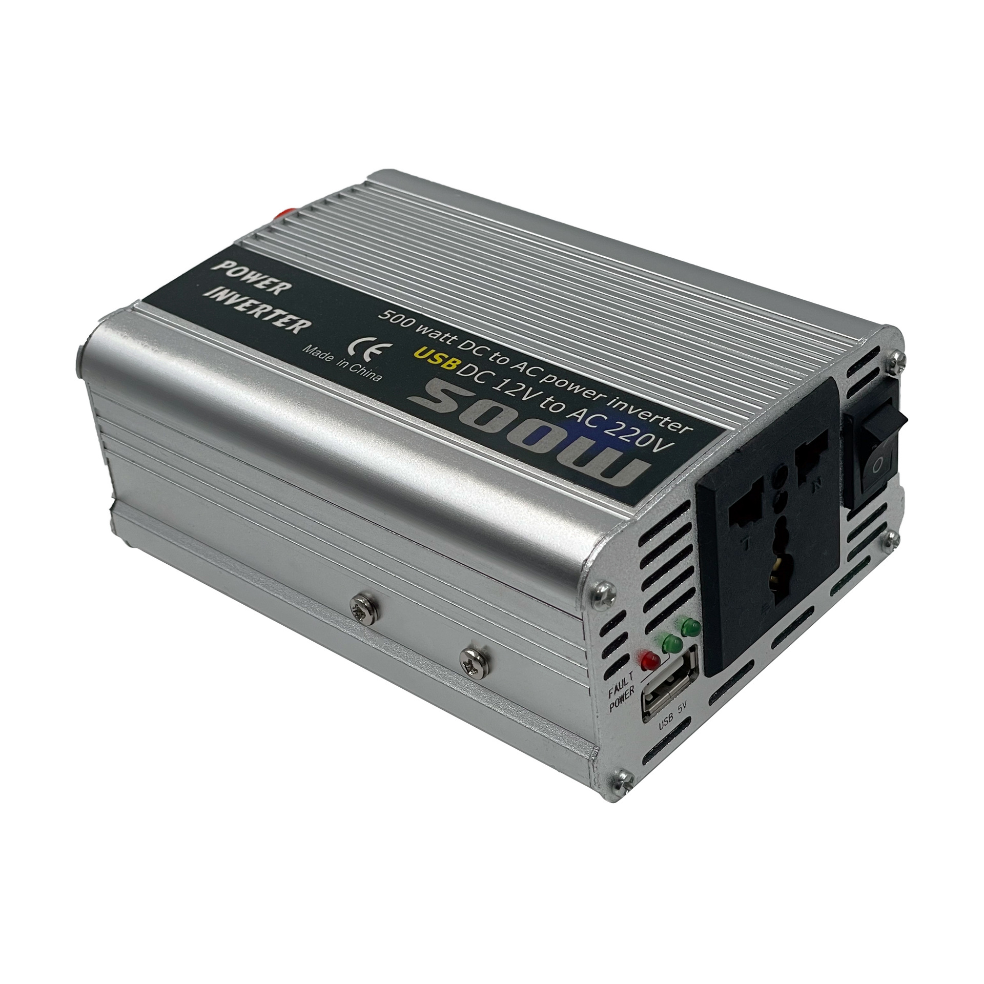 电源逆变器500w 12v 24v Dc到220v逆变器与充电器太阳能电源逆变