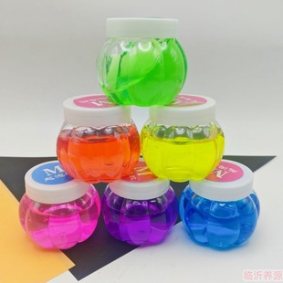Factory wholesale pumpkin foaming glue crystal mud color mud children's toys 1 yuan 2 yuan shop supply