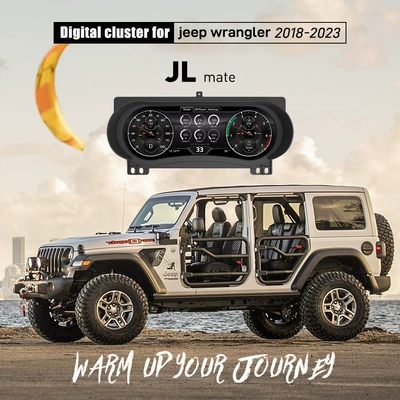 Jeep Wrangler JL 2018-2023 üçün tam LCD tablosu, çoxfunksiyalı LCD cihaz