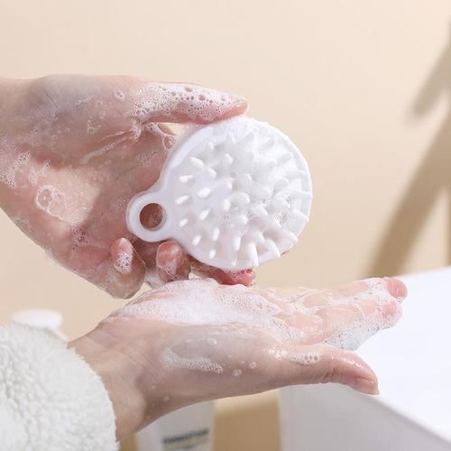 Japanese style silicone simple unprinted soft and comfortable soft bristle cleaning cleaning bath massage scalp health care shampoo brush