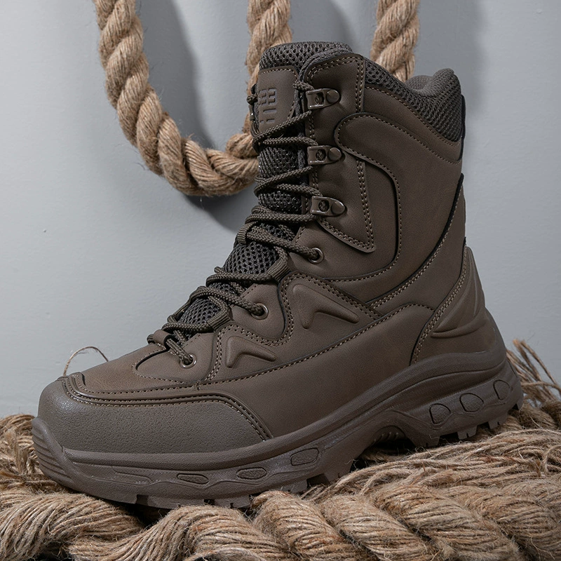 Tactical polyurethane hiking boots, wear‑resistant, plus sizes 39–47