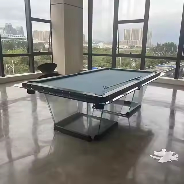 Mesa de billar acrílico americano negro ocho uso de mesa de billar de alta gama acrílico fábrica de mesa de billar estándar