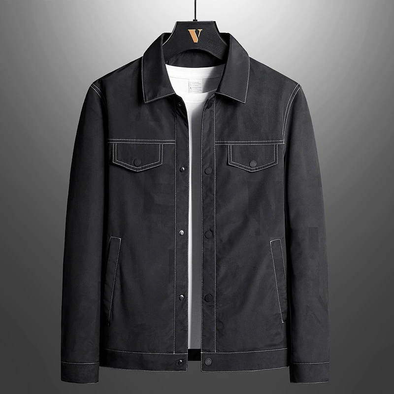 Мужская куртка с длинными рукавами, топ больших размеров, новая куртка на весну и осень, Молодежная Корейская Повседневная модная куртка, Мужская трансграничная