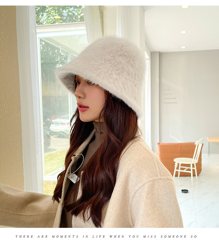 145g Weight Bucket Hat Hats Type Daily, Party Occasion Acrylic Material Solid Color Pattern Autumn&Winter Season Women's Gender Korean Style Style Eaveless Rim Women's Korean Style Solid Color Eaveless Bucket Hat 6