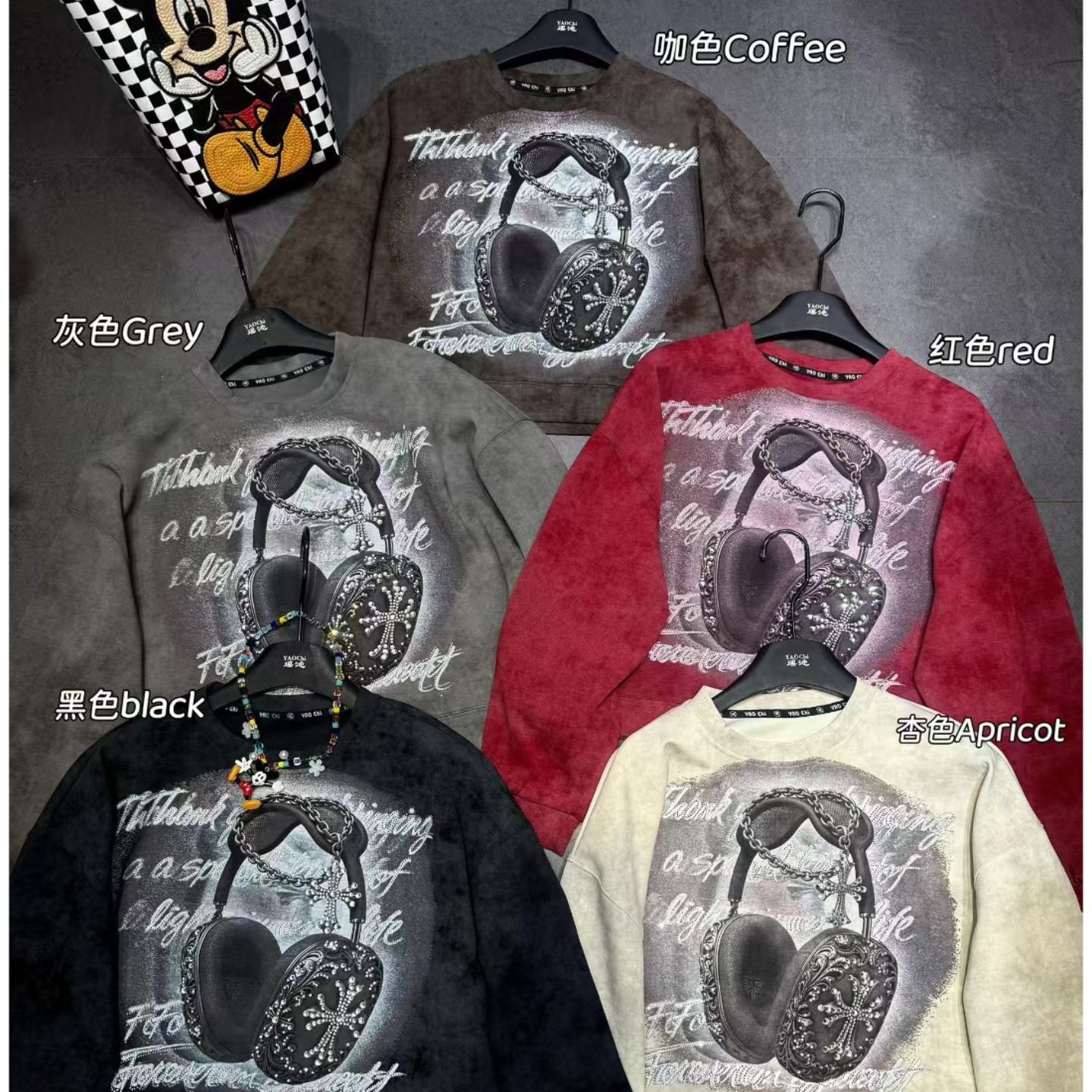 Camiseta de Manga Larga con Pedrería, Diseño Europeo, Resistente, para Mujer, Nueva Colección 2025, Popular, Cuello Redondo, Holgada e Informal