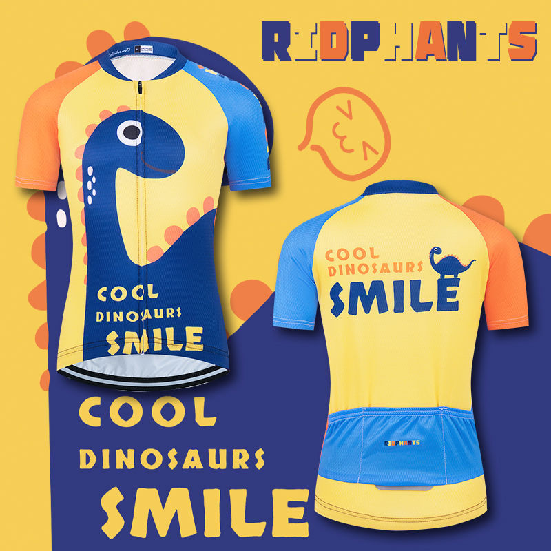 Little Dinosaur Kidsren's Cycling Clothing Short-Sleeved Shorts Roller Skating Balance Bike Bicycle Spring, Summer and Autum Racing Clothing Kidsren's Clothing
